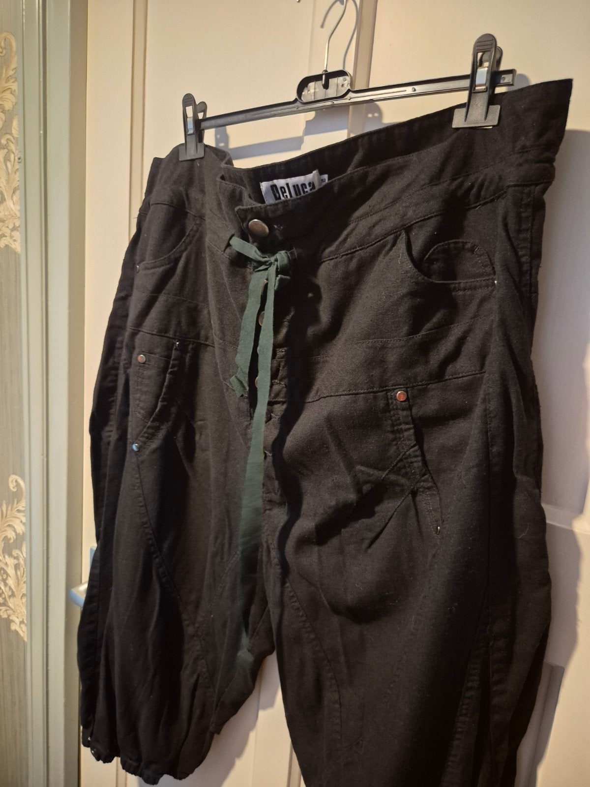 De Luca Zwarte Driekwart Broek Maat 52, Kleding | Dames, Maat 46/48 (XL) of groter, Ophalen of Verzenden, Driekwart, Gedragen