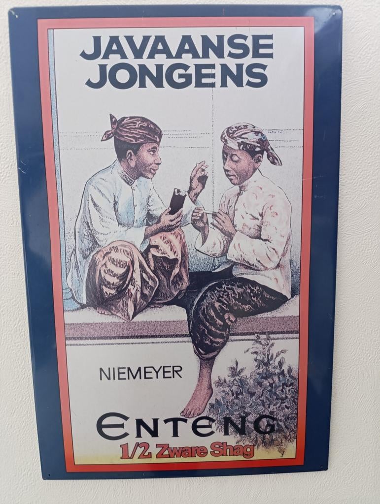 Javaanse jongens bord, Verzamelen, Ophalen, Reclamebord
