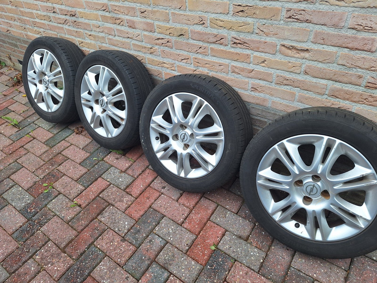 Set van 4 gebruikte banden met velgen, Ophalen, Gebruikt, 16 inch, Banden en Velgen
