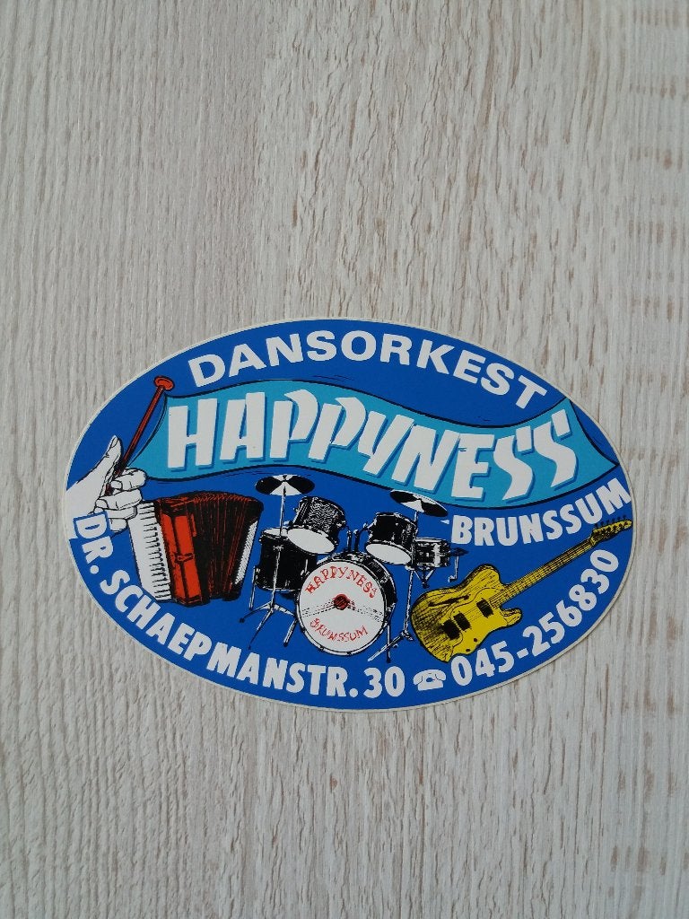 sticker Dansorkest HAPPYNESS, Ophalen of Verzenden, Zo goed als nieuw