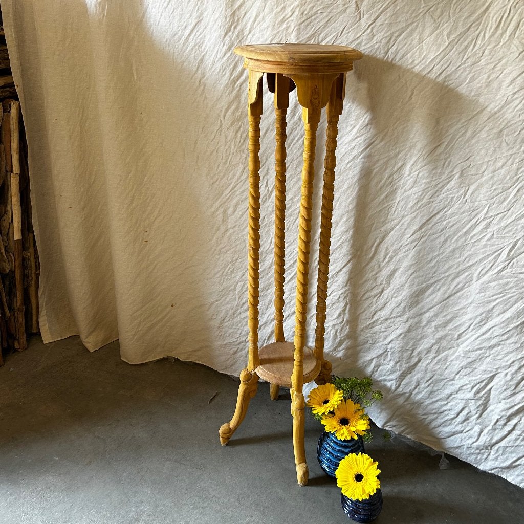 plantentafel teak bijzettafel - 26 x 26 cm - Gratis bezorgd, TTM Wonen, Meubels – (Perzische) Tapijten en Woonaccessoires, Minder dan 55 cm