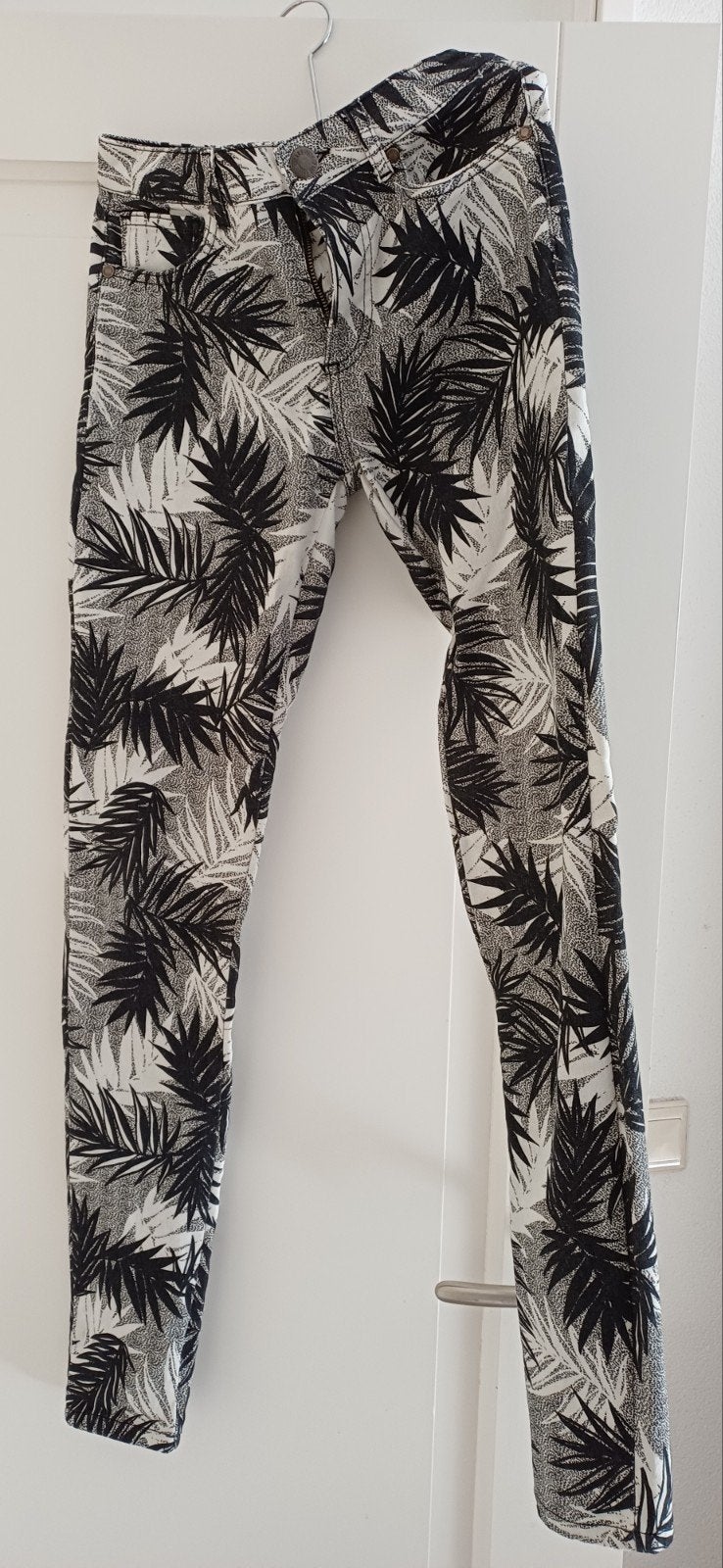 Geisha jeans met bladprint, maat 34, Geisha, Zwart, Ophalen of Verzenden, W27 (confectie 34) of kleiner