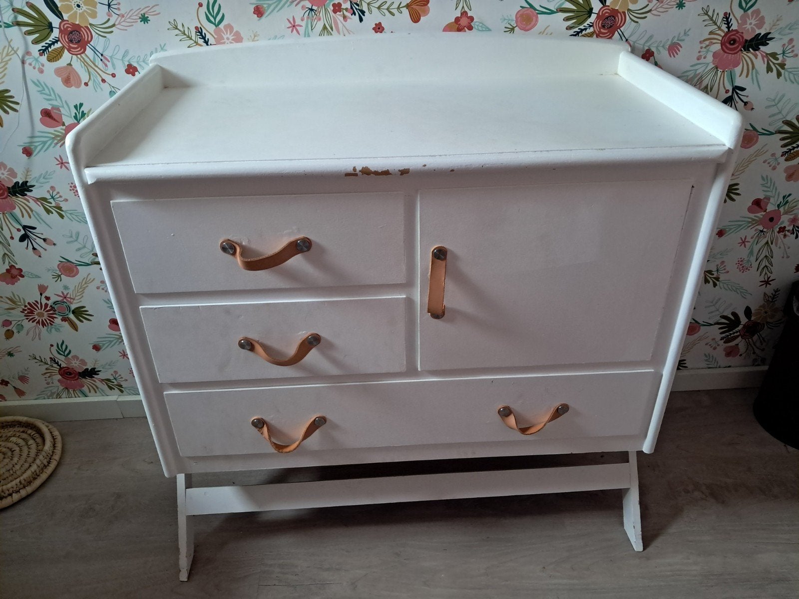 Witte commode, Gebruikt, 50 tot 70 cm, Ophalen of Verzenden, 75 tot 100 cm