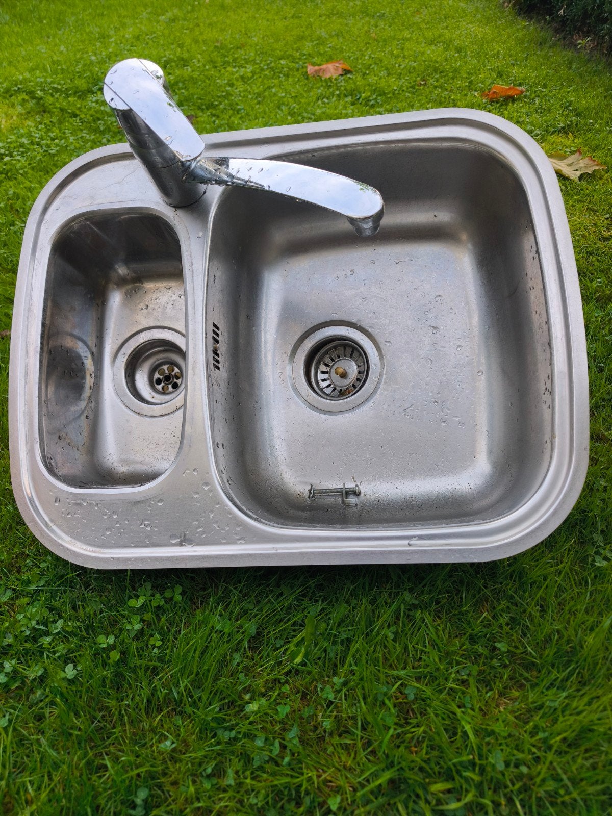 RVS spoelbak met kraan - Gebruikt, Doe-het-zelf en Verbouw, Ophalen, Gebruikt, Rvs, Wastafel