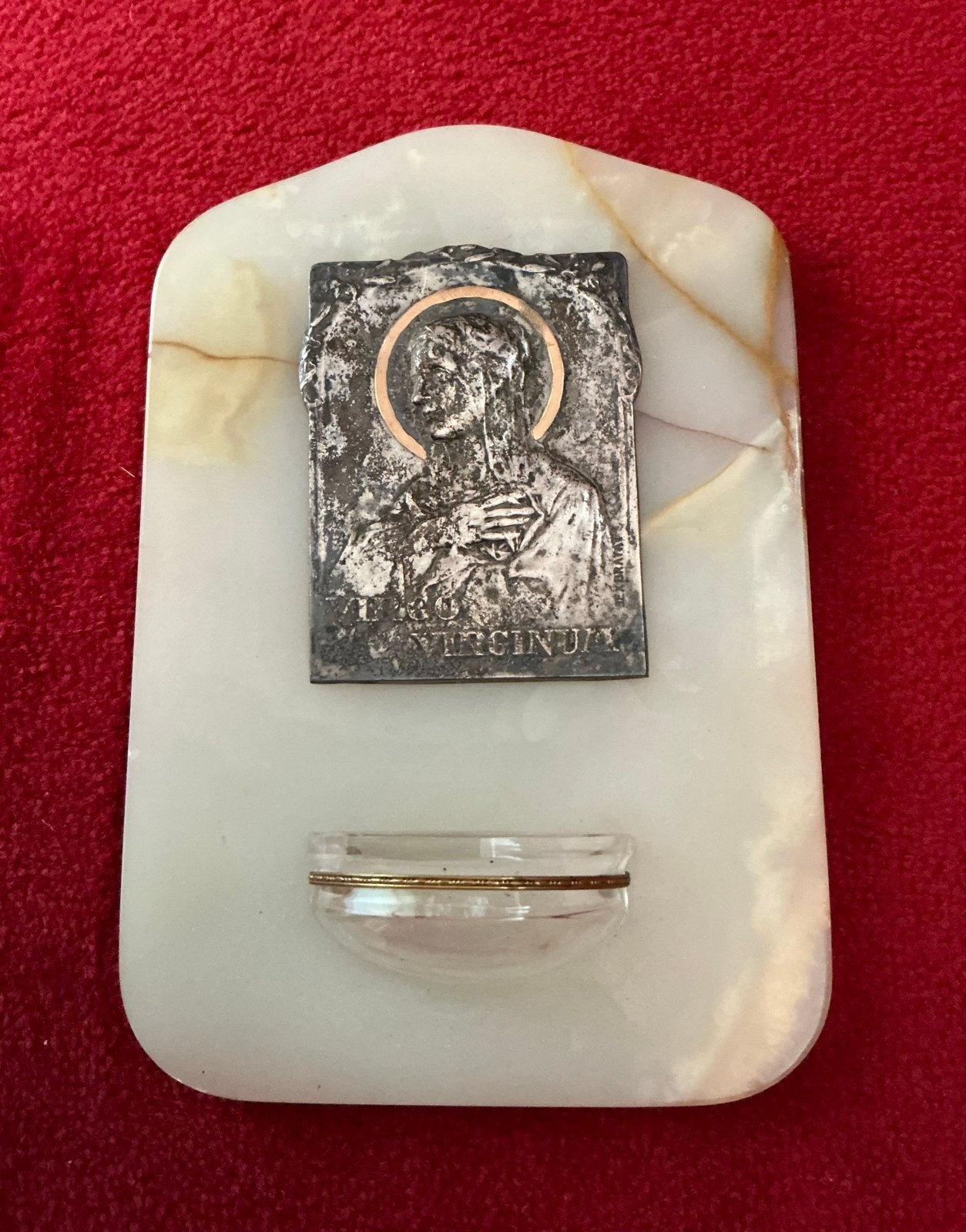 Antiek Frans Wijwaterbak Exbrayat ❤️ Virgo Virginum, Antiek en Kunst, Ophalen of Verzenden