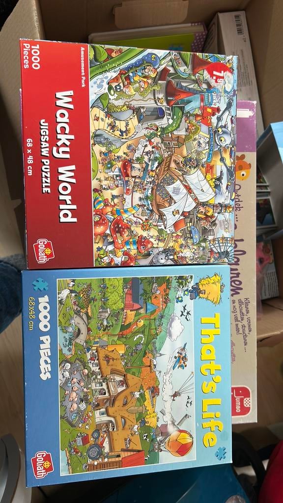 2 puzzels, Ophalen, 500 t/m 1500 stukjes, Zo goed als nieuw
