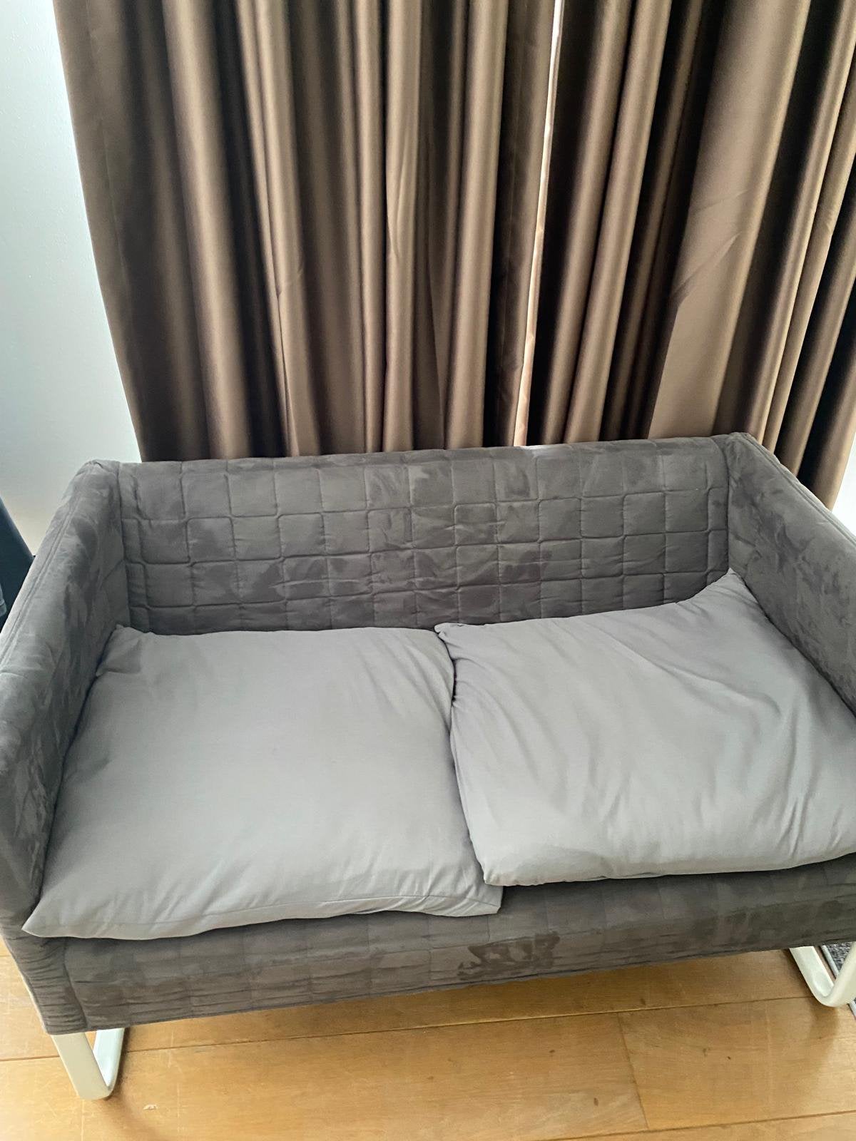 Comfortabel tweepersoons bankje - grijs, Ophalen, Minder dan 75 cm, 150 tot 200 cm, Tweepersoons