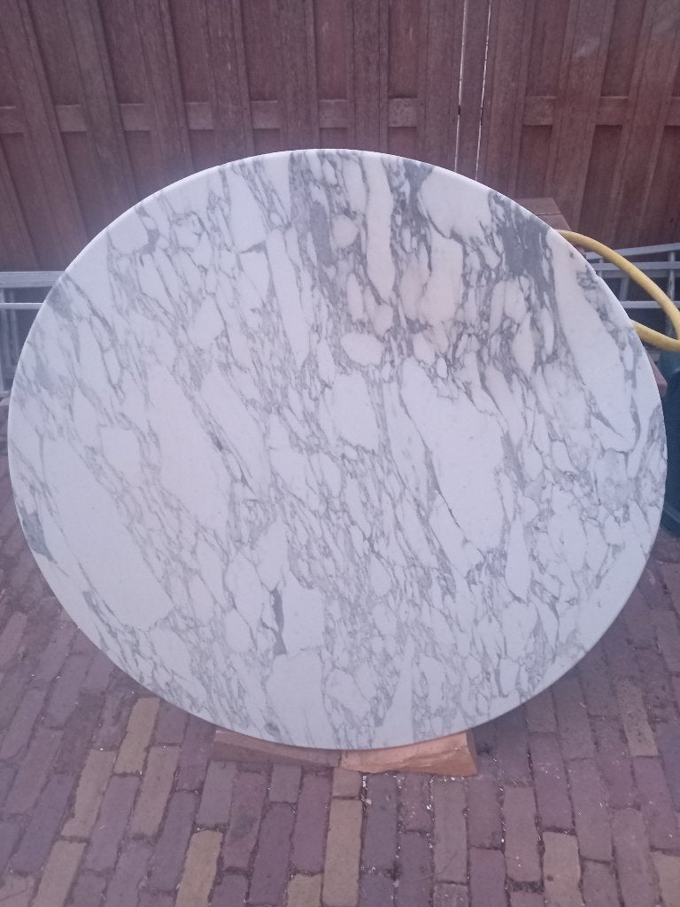 Origineel Knoll Eero Saarinen Tulip Tafelblad Marmer 120 cm, Ophalen, Overige materialen, Gebruikt, Rond