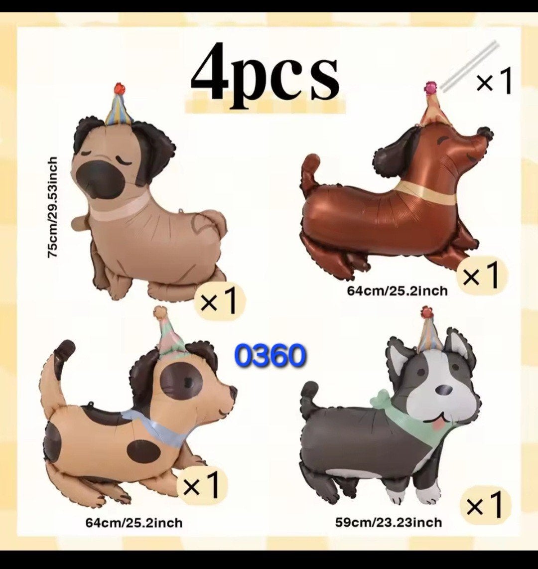 GRATIS VERZENDING stuks Honden Ballonnen, Ophalen of Verzenden, Nieuw, Versiering, Verjaardag