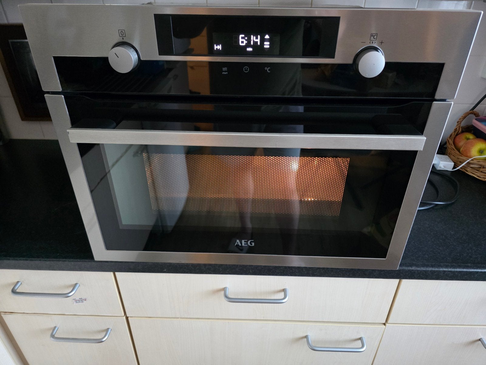 AEG Combi-oven inbouw, Ophalen, Zo goed als nieuw