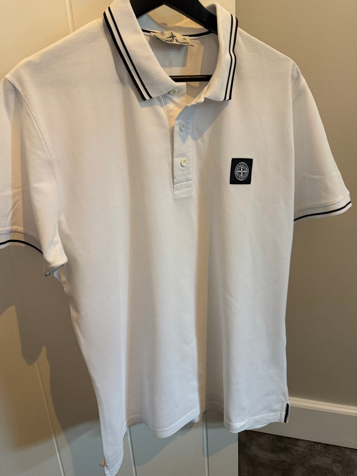 Stone Island heren polo - Maat XL, Ophalen of Verzenden, Zo goed als nieuw, Maat 56/58 (XL), Wit