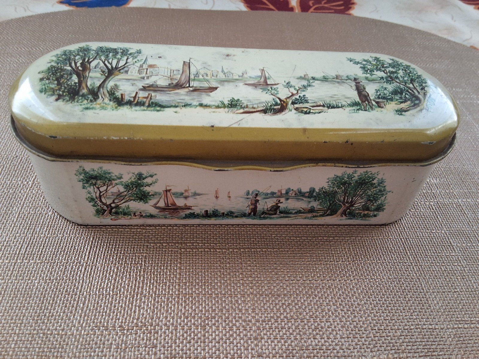 Vintage Douwe Egberts Theelepelblikje Jaren '50/'60, Antiek en Kunst, Ophalen of Verzenden