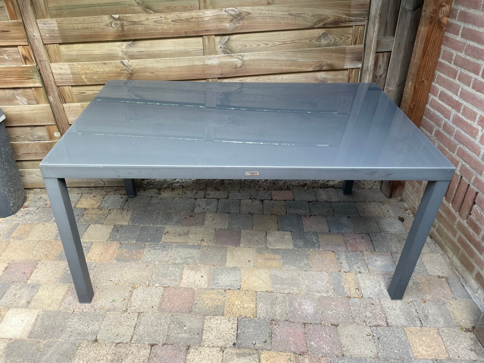 Tuintafel Garden Impressions met glasplaat, Ophalen, Gebruikt, Rechthoekig, Aluminium