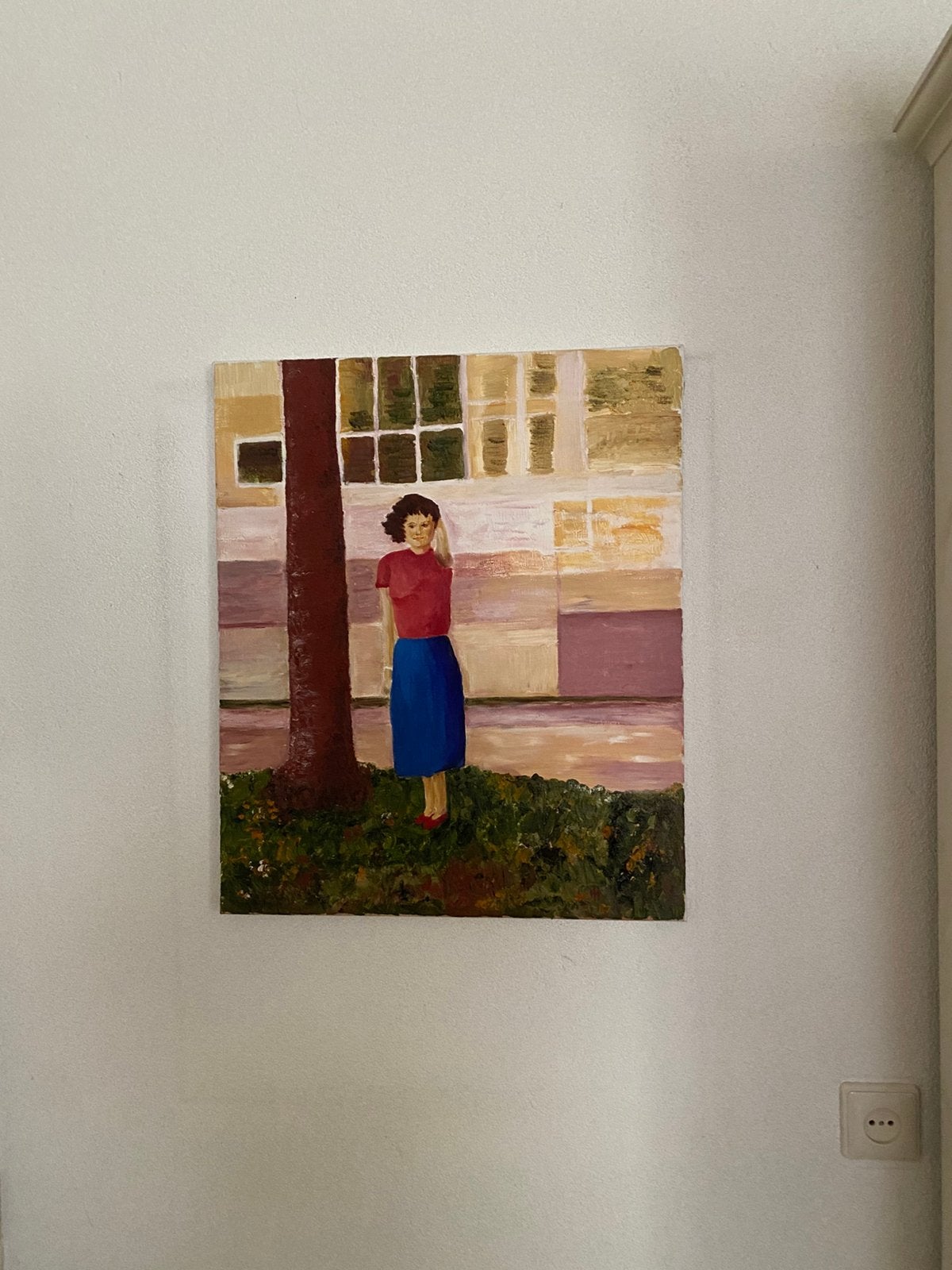 Vrouw met maar 1 borst: schilderij, Huis en Inrichting, Ophalen, Zo goed als nieuw, Schilderij