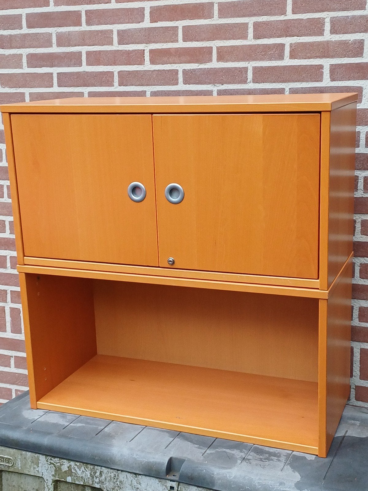 2 beuken Ikea Effektiv kast kasten kastje met deuren, Ophalen, Gebruikt, Meerdere deuren, 50 tot 100 cm