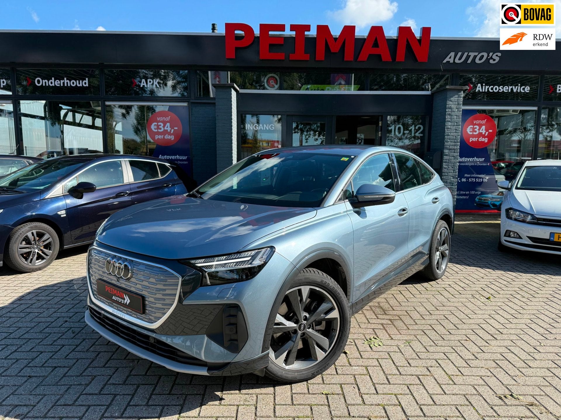 Audi Q4 Sportback e-tron 40 Edition 77 kWh |Matrix | Camera, Auto's, Automaat, Gebruikt, Blauw, 204 pk