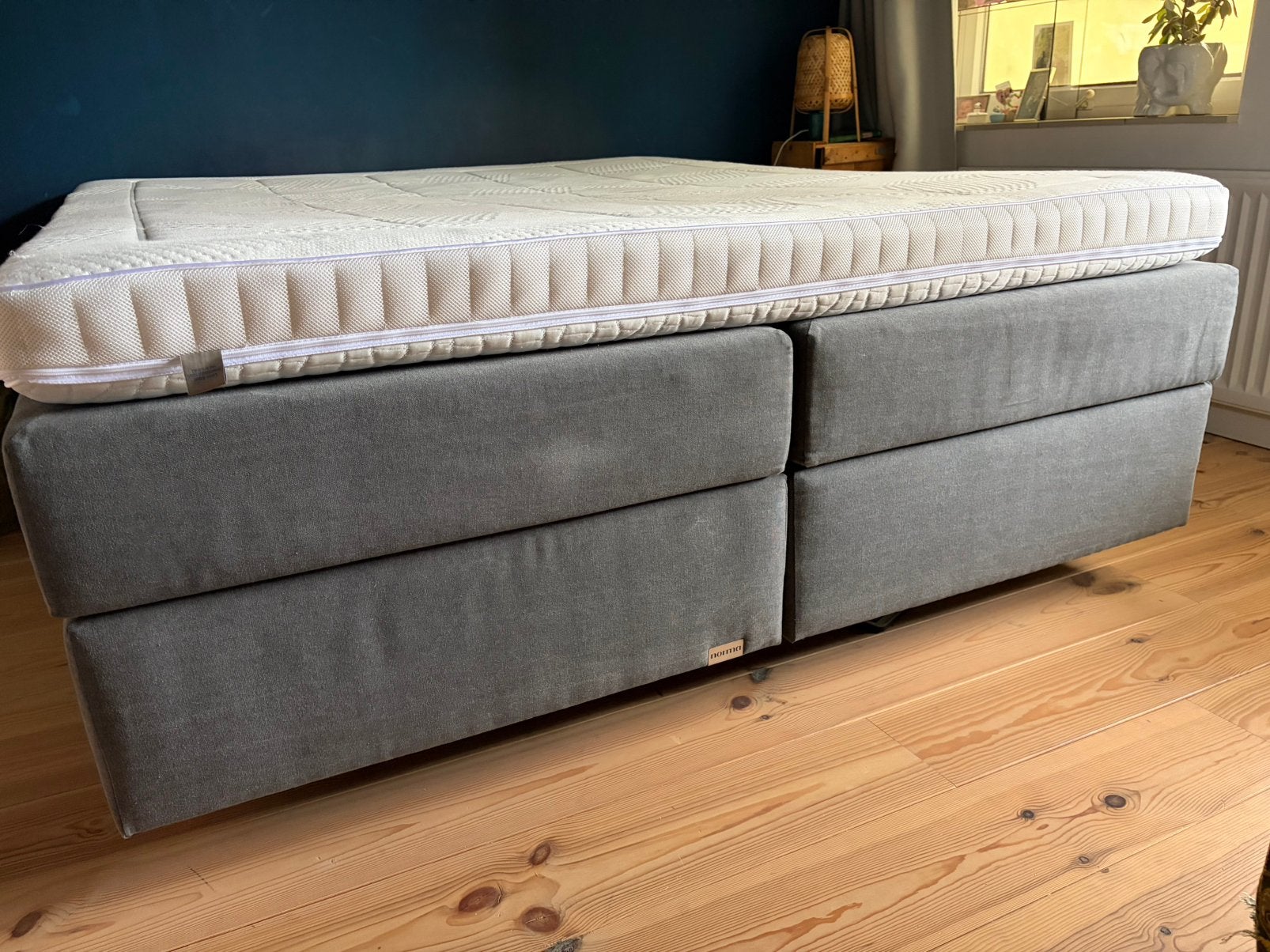 Norma Boxspring 180x210 + Norma Timeless Topper (2 jaar oud), Gebruikt, 210 cm, Tweepersoons, Ophalen of Verzenden