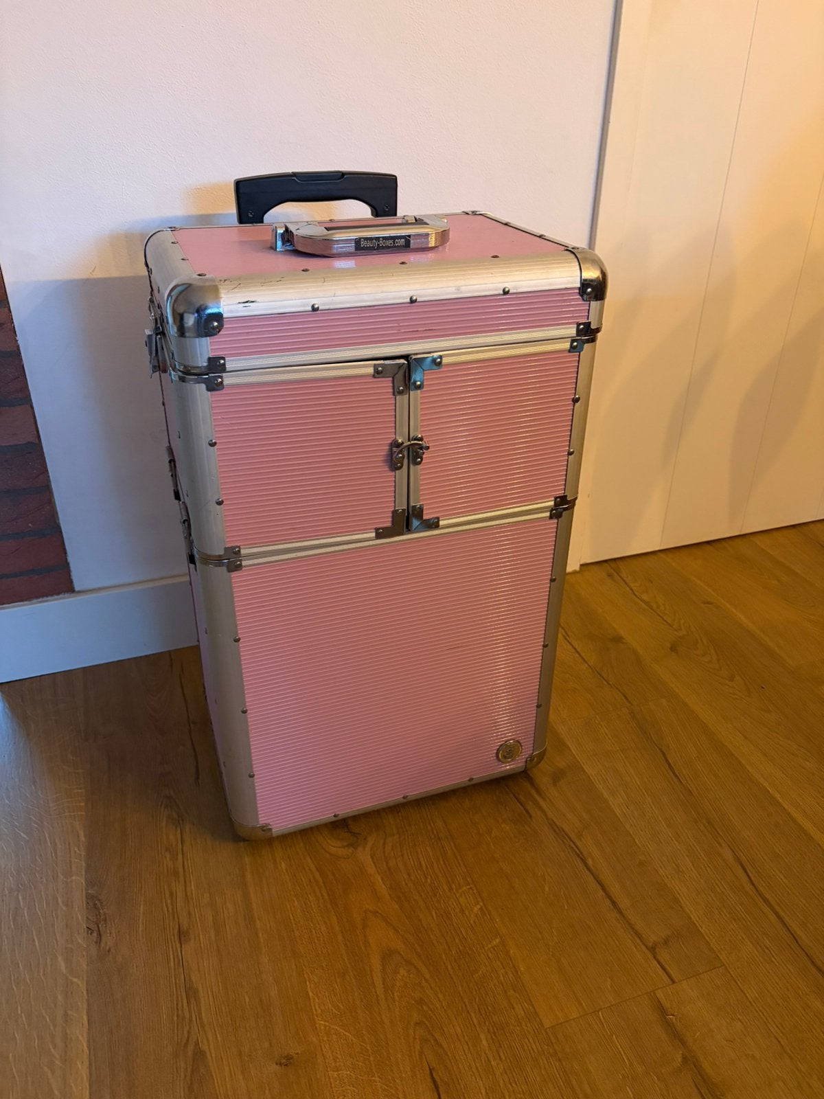 Nagel koffer compleet, Ophalen, Gebruikt, Met spiegeltje(s), Roze