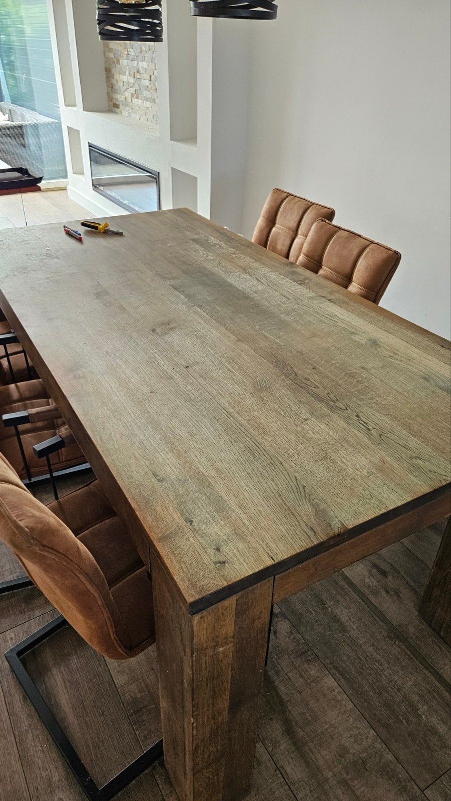 Eettafel ZWAAR, Verzenden, Gebruikt, 4 tot 6 stoelen