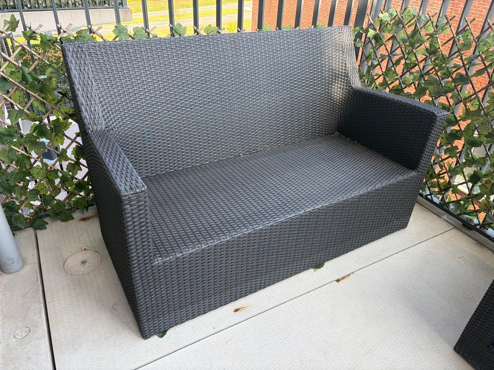 Mooie tuinset voor tuin of balkon - bank, 2 stoelen, tafel, Tuin en Terras, Tuinsets en Loungesets, Ophalen, Bank, 4 zitplaatsen
