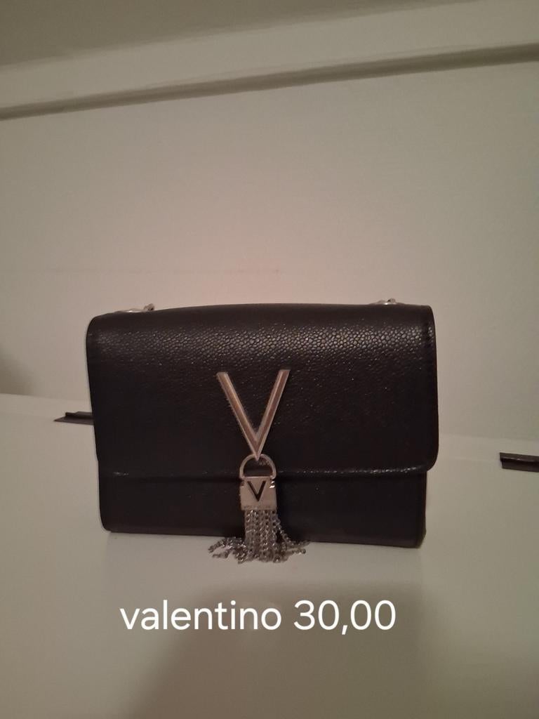 Valentino damestas - Zwart met zilveren details, Ophalen of Verzenden, Gebruikt, Zwart, Schoudertasje