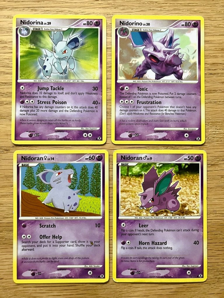Nidoran, Nidoran, Nidorina & Nidorino - Rising Rivals, Ophalen of Verzenden, Meerdere kaarten