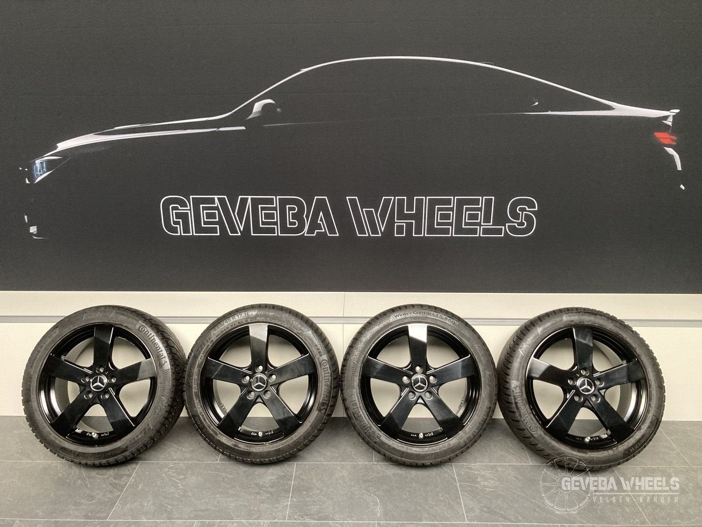 17” Mercedes A W176 B W246 CLA X117 velgen + winterbanden, Auto-onderdelen, Banden en Velgen, Gebruikt, -, -, Banden en Velgen