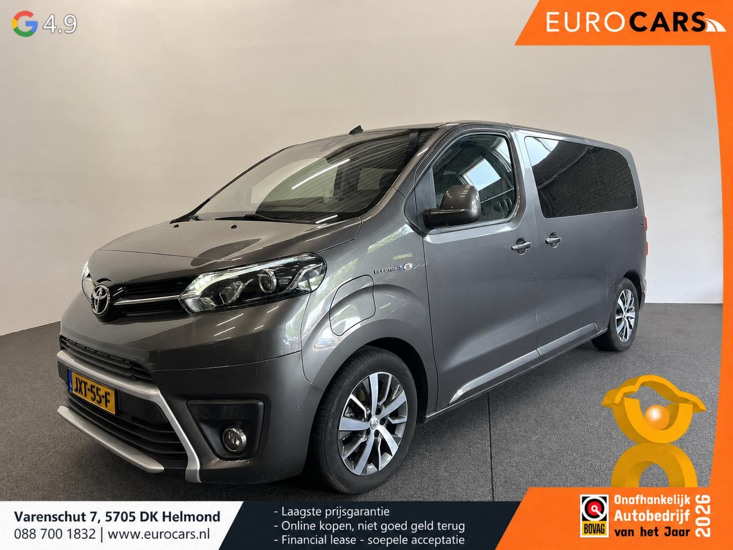 Toyota PROACE Electric Verso L2 Extra Range Luxury 75 kWh 8p, Auto's, 330 km, 136 pk, Gebruikt, 8 stoelen