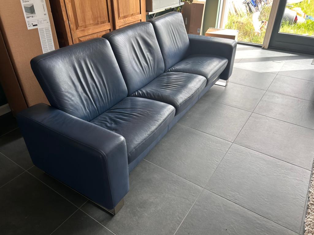 Stressless driezitter, Ophalen, Gebruikt, Driepersoons, Leer