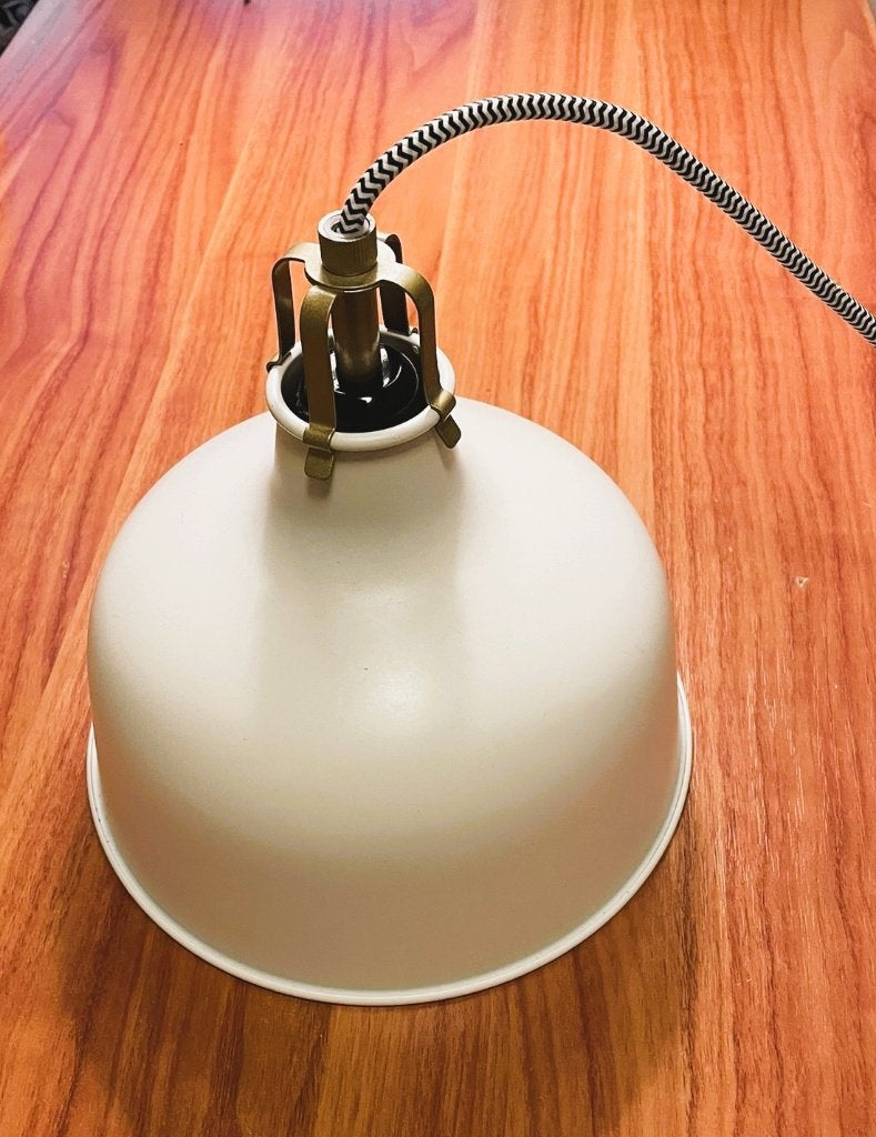 Witte IKEA Ranarp metalen hanglamp, Zo goed als nieuw, Metaal, Modern, E27 (groot)