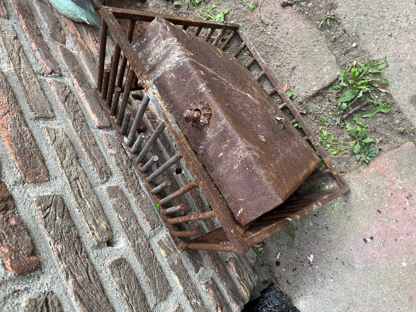 Haardscherm (85x65) met Vuurkorf (45x50) - Gebruikt, Ophalen, Gebruikt, Vuurkorf