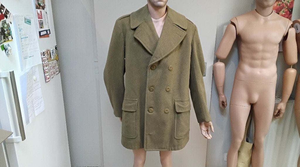 USA WO2 overcoat short officer's., Ophalen of Verzenden, Landmacht, Amerika, Kleding of Schoenen