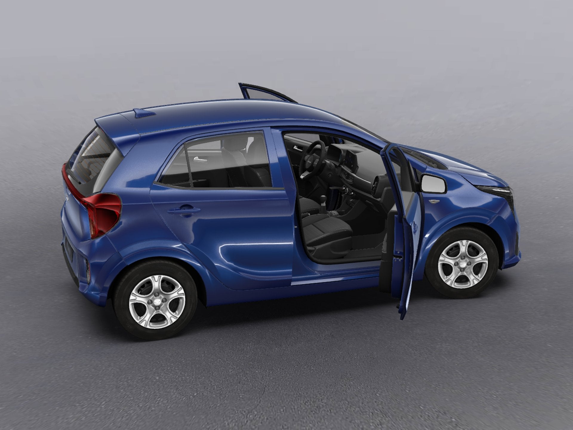 Kia Picanto 1.0 GDi DynamicLine | digitaal display, Auto's, Voorwielaandrijving, 12 maanden, Stof, Zwart