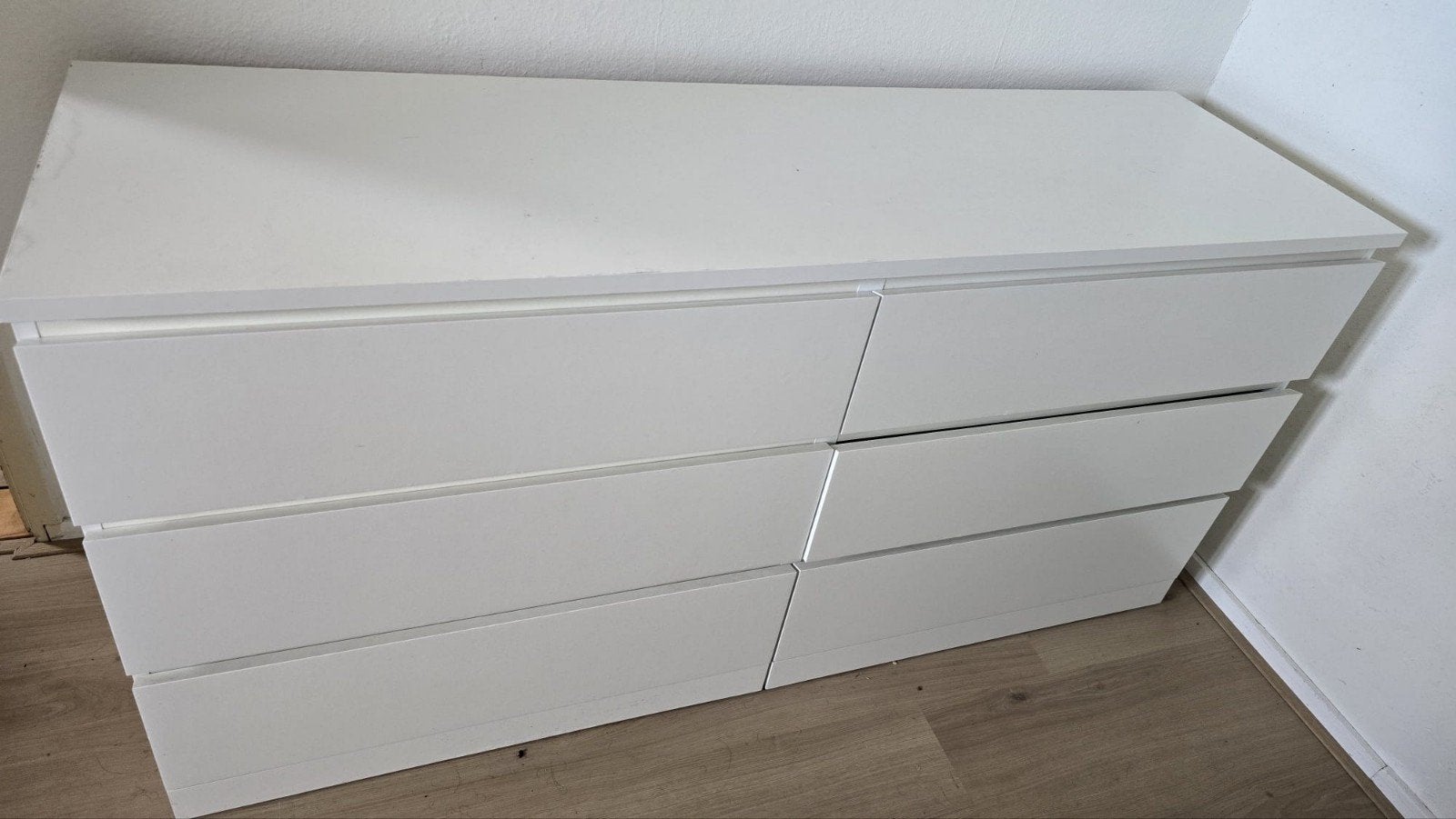White 6-Drawer Dresser (IKEA MALM Style) – Great Condition, Ophalen, Zo goed als nieuw, 50 tot 75 cm