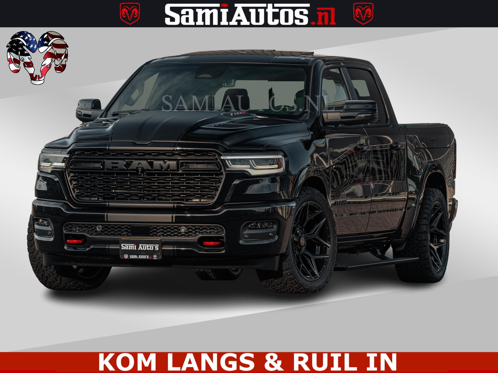 Dodge Ram Limited H.O 540PK 706Nm | Massage + Full Option |, Auto's, Dodge, Automaat, Met garantie (alle), Zwart, Leder