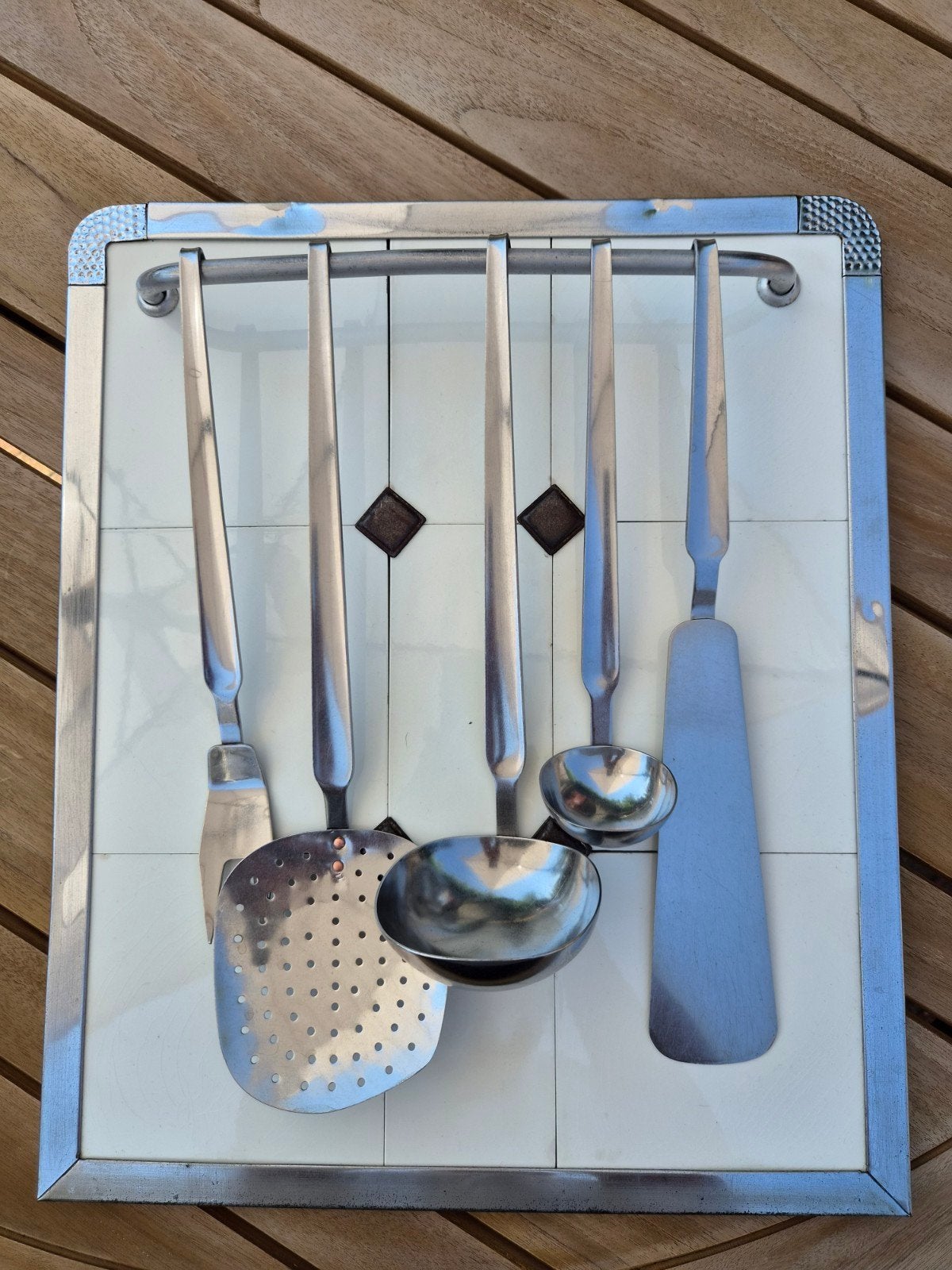Vintage Lepelrek met keukengerei - compleet, Ophalen of Verzenden