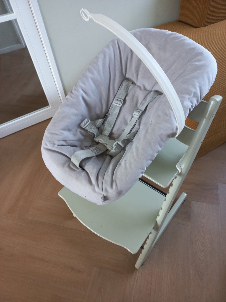 Stokke triptrap newborn set inclusief hoes grijs, Ophalen, Gebruikt, Overige typen, Gordel(s)