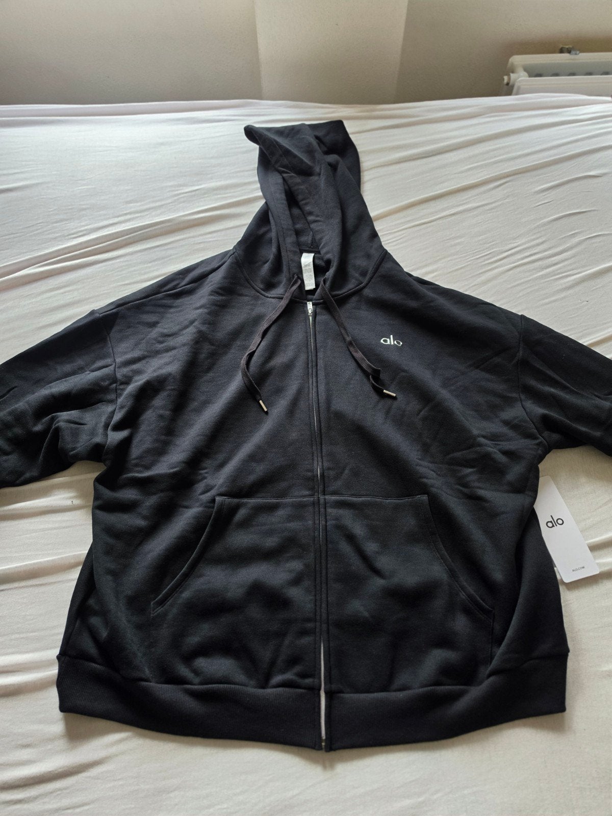 ALO Yoga Accolade Full Zip Hoodie - Zwart XL, Kleding | Heren, Sportkleding, Ophalen of Verzenden, Nieuw