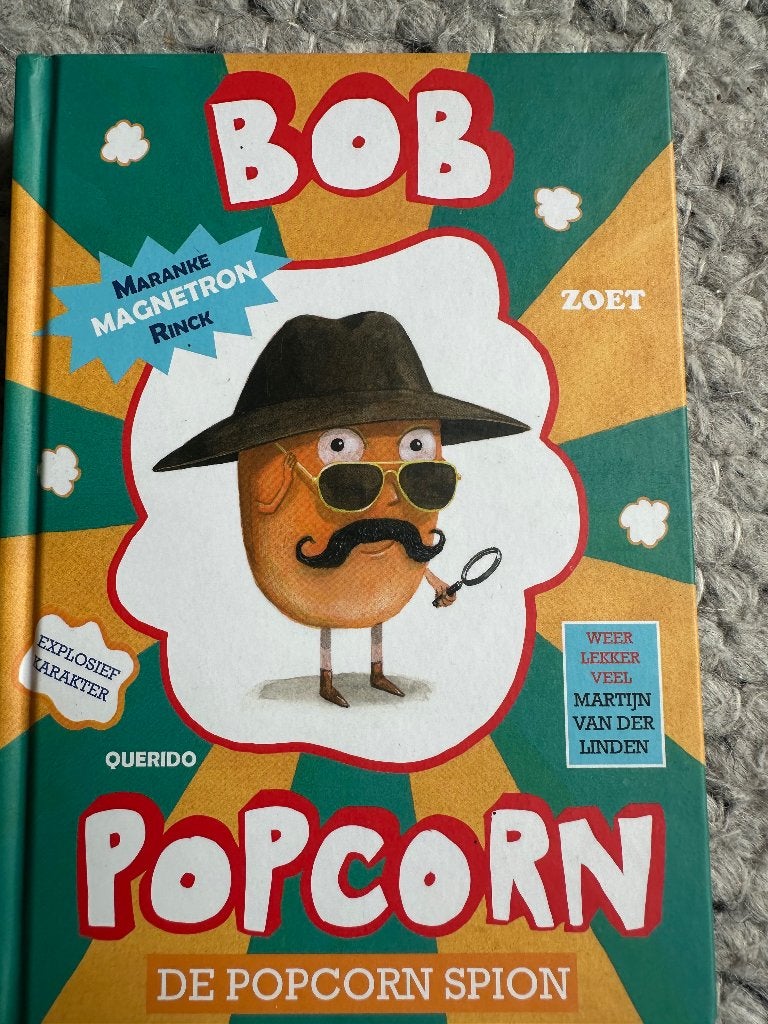 Bob Popcorn - de popcorn spion, Fictie algemeen, Zo goed als nieuw, Maranke Rinck en Martijn vd Linden, Ophalen of Verzenden