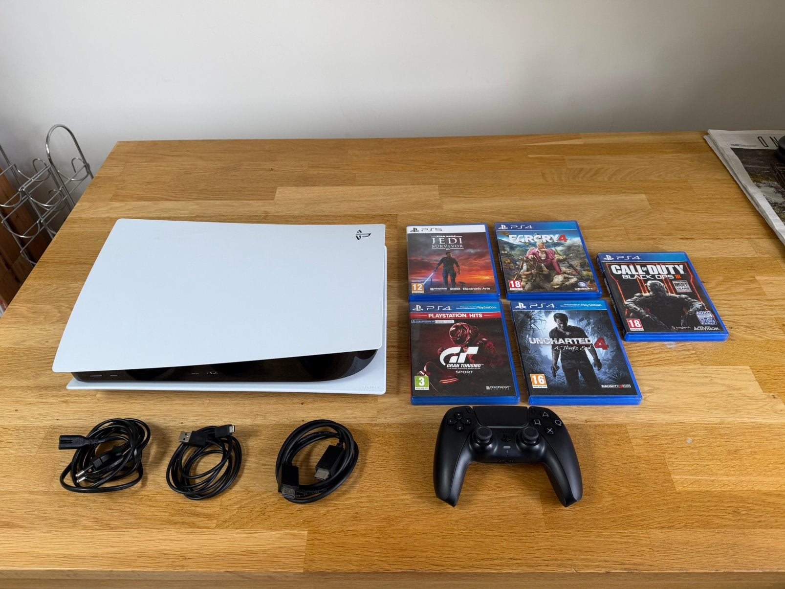 Playstation 5 Disc editie + 1 controller + 5 games, Ophalen, Zo goed als nieuw