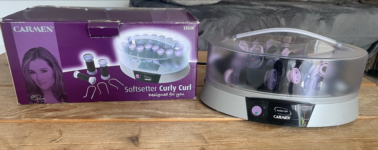 Carmen Softsetter Curly Curl krulset C3220, Ophalen of Verzenden, Zo goed als nieuw, Haarverzorging