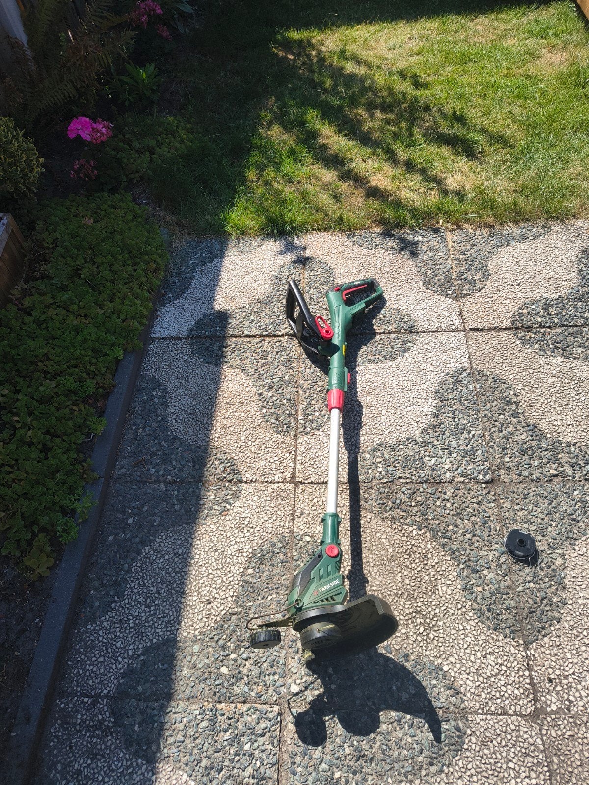 Parkside Accu-grastrimmer PRTA 20-Li C3, Tuin en Terras, Grasmaaiers, Ophalen, Cirkelmaaier, Minder dan 30 cm, Accu-grasmaaier