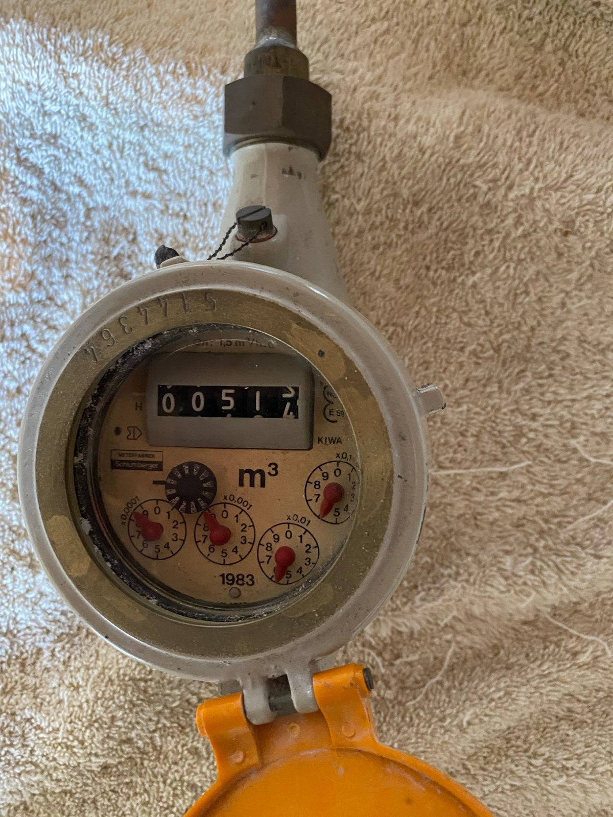 Watermeter Schlumberger 3 m³/uur in zeer goede staat, Ophalen, Gebruikt, Vocht of Vloeistof