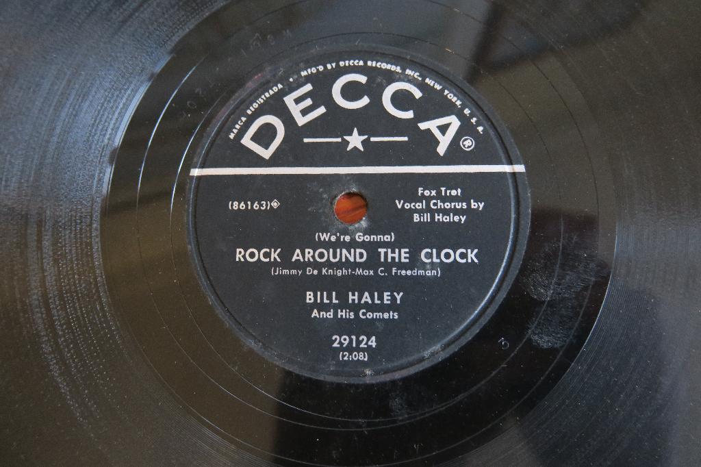 Bill Haley Rock around the clock 78 toeren 78 rpm wurlitzer, Cd's en Dvd's, Gebruikt, 10 inch, Voor 1960, Ophalen of Verzenden