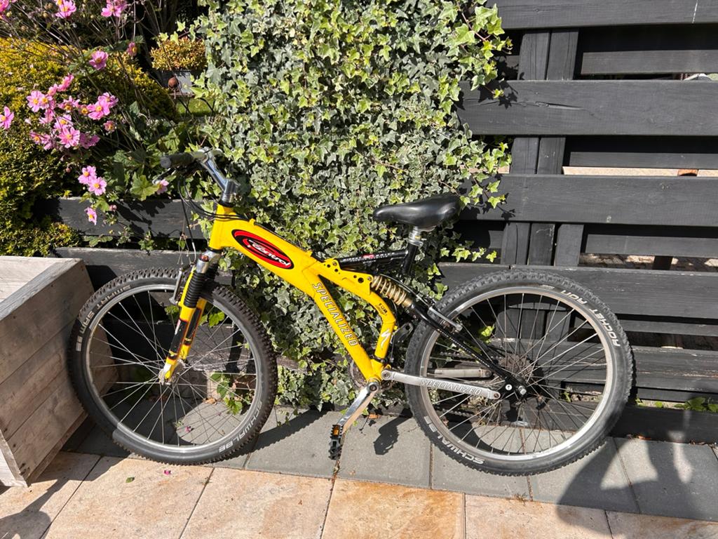 Felgele Specialized Ground Control mountainbike uit 1997., Fully, Ophalen of Verzenden, Zo goed als nieuw, Overige merken