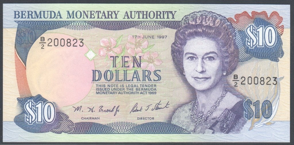 Bermuda 10 Dollars 1997, Postzegels en Munten, Verzenden, Noord-Amerika, Los biljet
