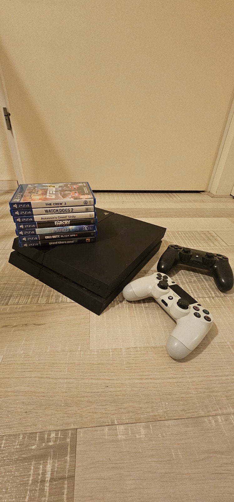 PlayStation 4 met 2 controllers en 7 games, Met 2 controllers, Ophalen of Verzenden, Original, 500 GB