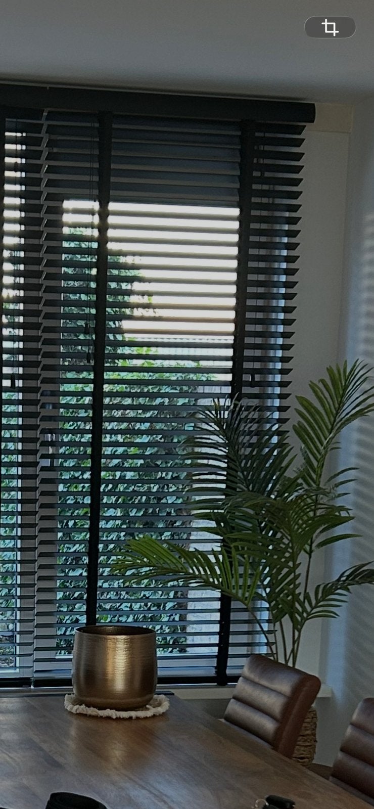 Zwarte houten jaloezieën lamelbreedte 50 mm, Ophalen, Verduisterend, Overige merken, Hout