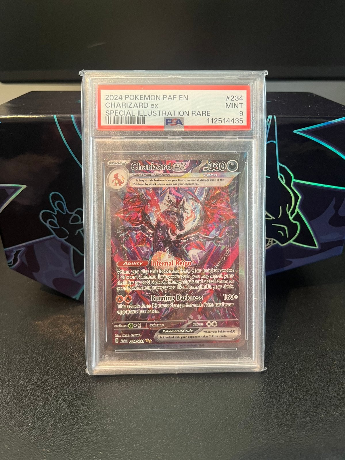 Charizard ex paf psa 9 en, Hobby en Vrije tijd, Verzamelkaartspellen | Yu-gi-Oh!, Ophalen of Verzenden, Zo goed als nieuw