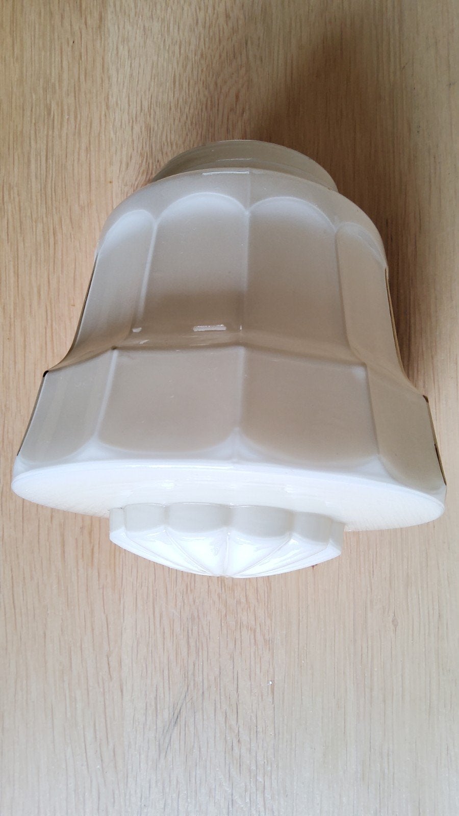 Antieke opaline glazen Art Deco Plafonnière lampenbol., Antiek en Kunst, Antiek | Lampen, Ophalen of Verzenden